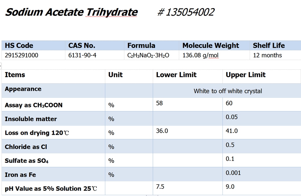 Sodium Acetate