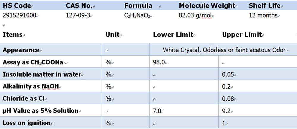 Sodium Acetate